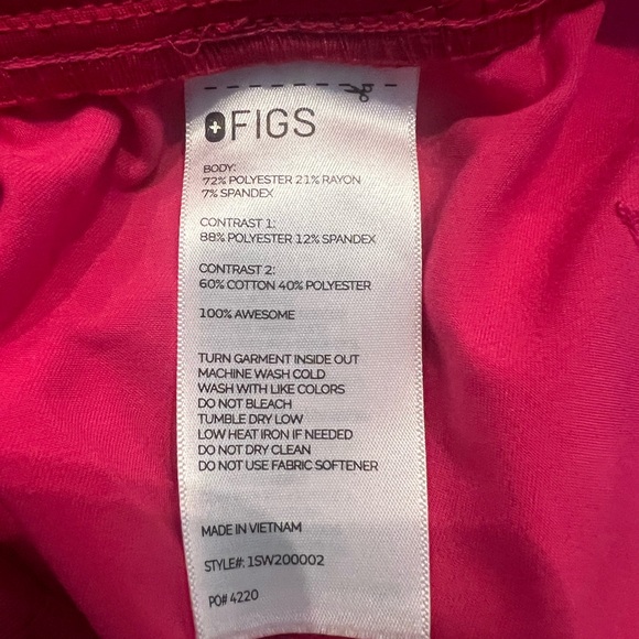 FIGS Technical Scrub Pink Joggers Size 4XL/T PO 4220 - Picture 4 of 4